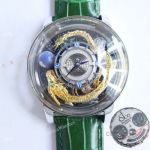 Copy Jacob & Co Astronomia Dragon Quartz Watch Green Leather Band_th.jpg